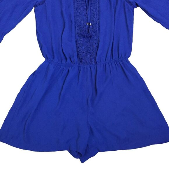 DR2 Cold Shoulder Romper Size Small Royal Blue Summer Daniel Rainn - Picture 3 of 8